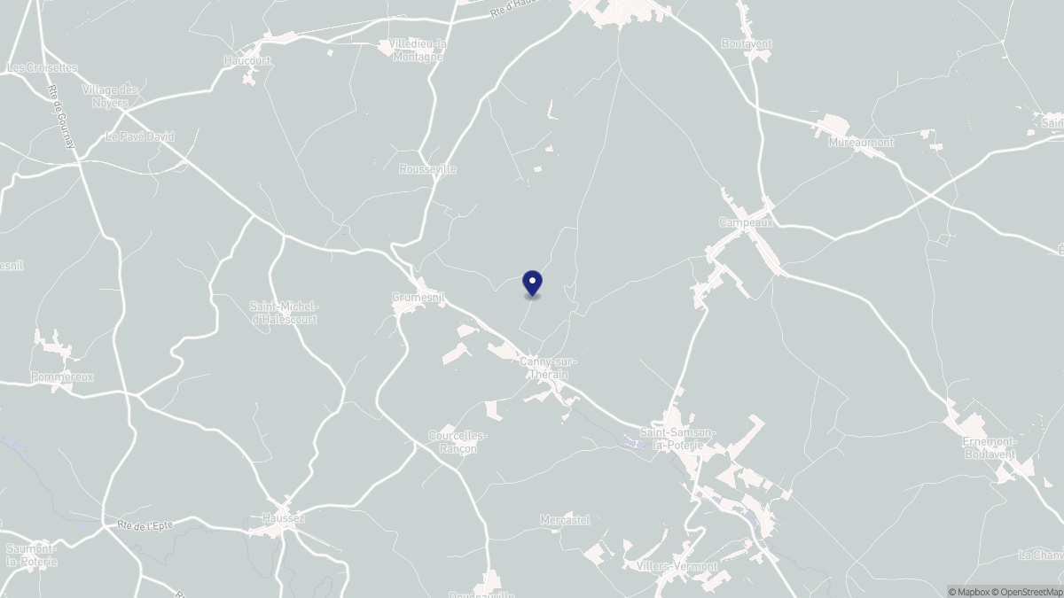 Aperçu cartographique de Canny-sur-Thérain, centré sur la commune