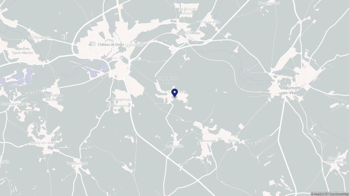 Aperçu cartographique de Chambors, centré sur la commune