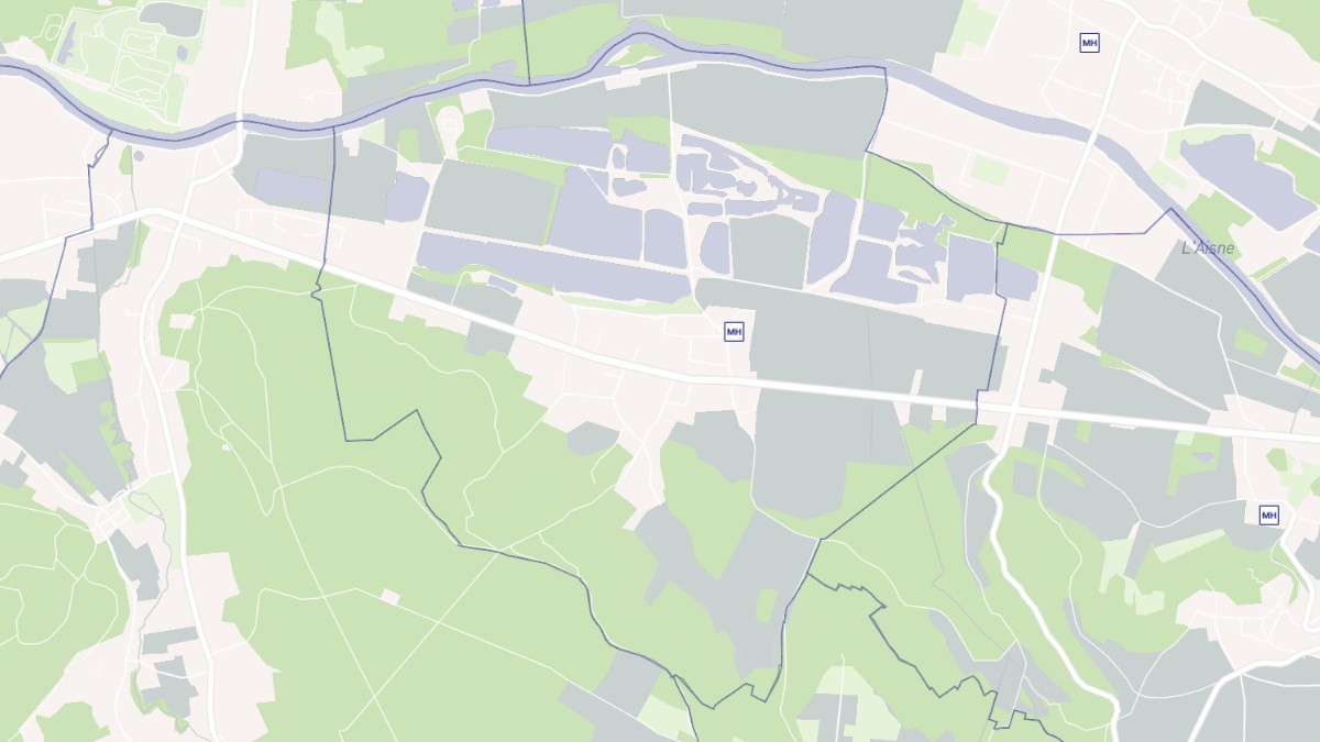 Aperçu cartographique de Couloisy, centré sur la commune