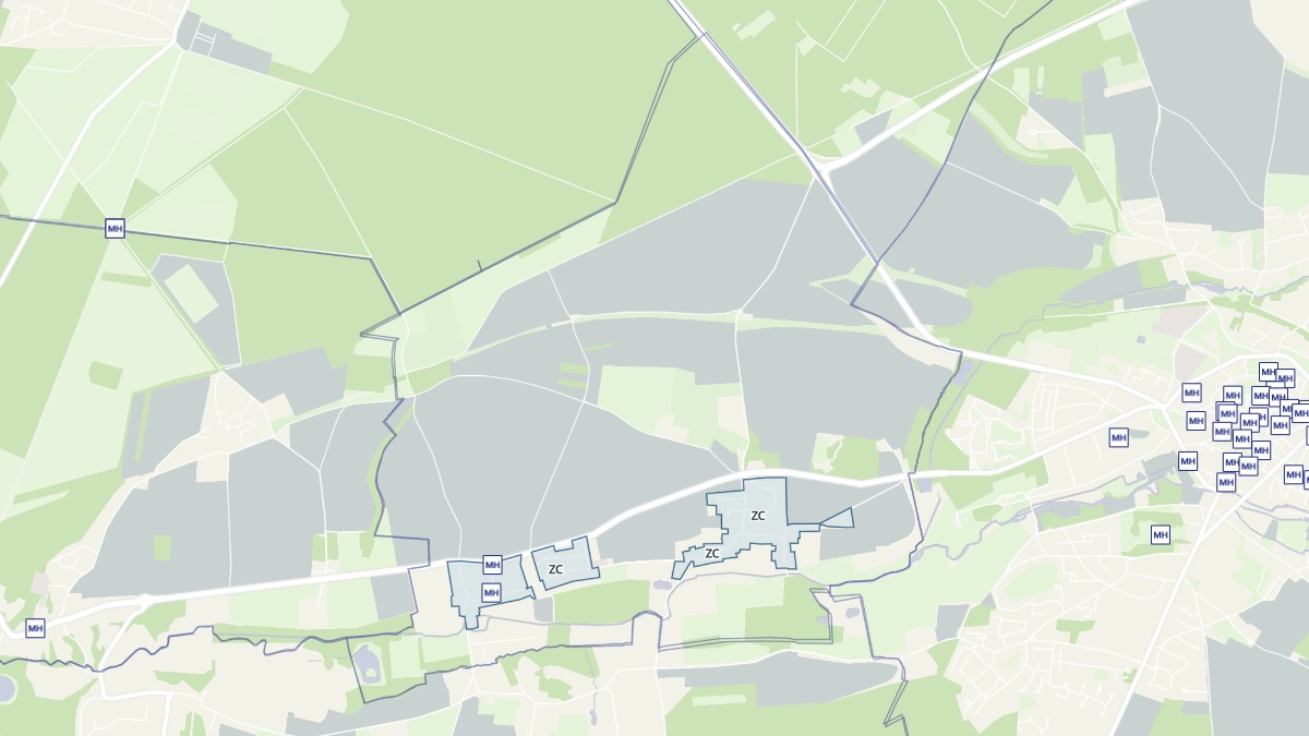 Aperçu cartographique de Courteuil, centré sur la commune