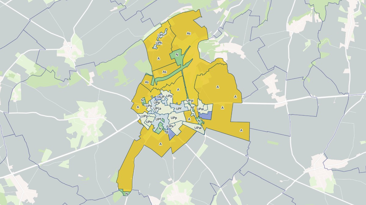 Aperçu cartographique de Crèvecœur-le-Grand, centré sur la commune