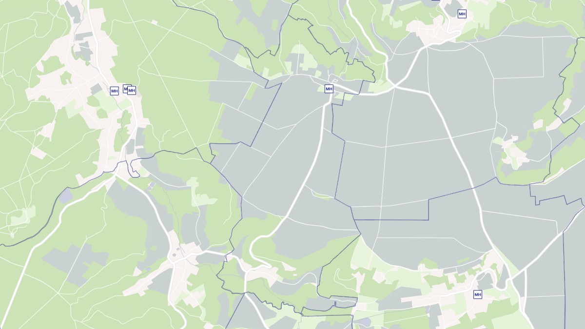 Aperçu cartographique de Croutoy, centré sur la commune