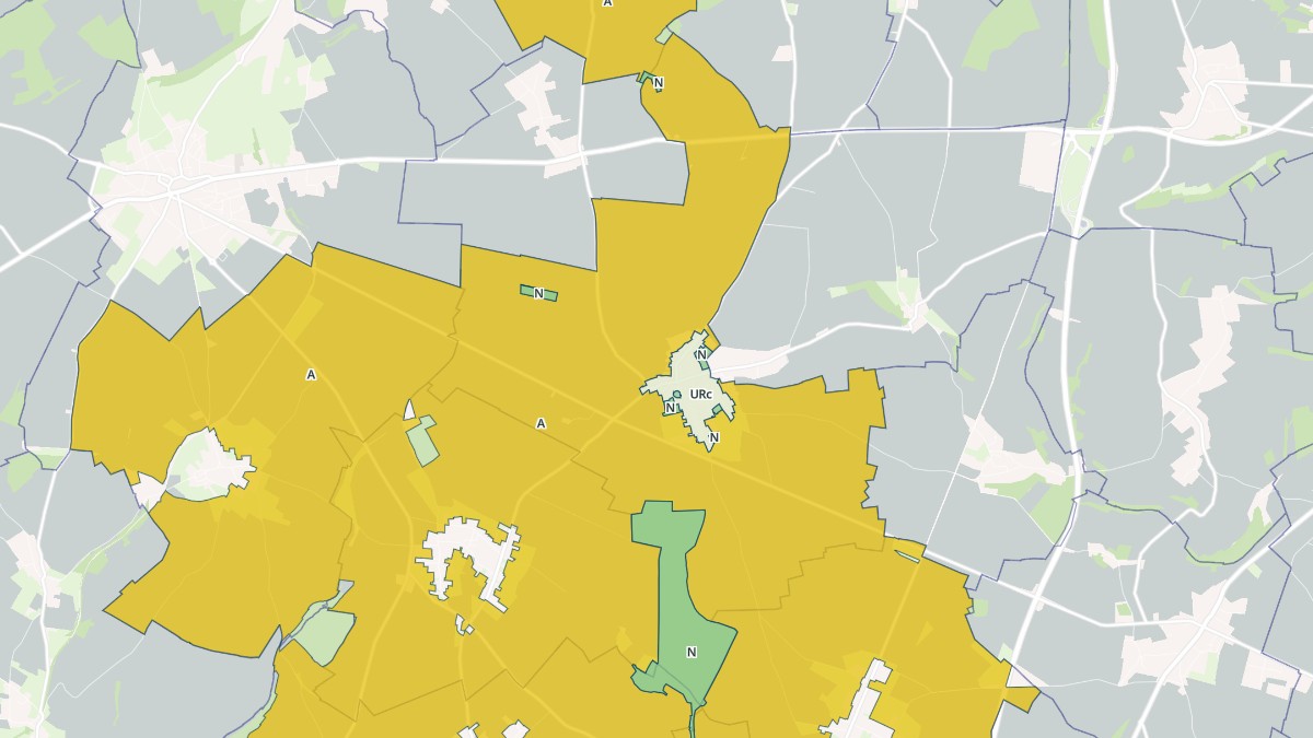 Aperçu cartographique de Francastel, centré sur la commune