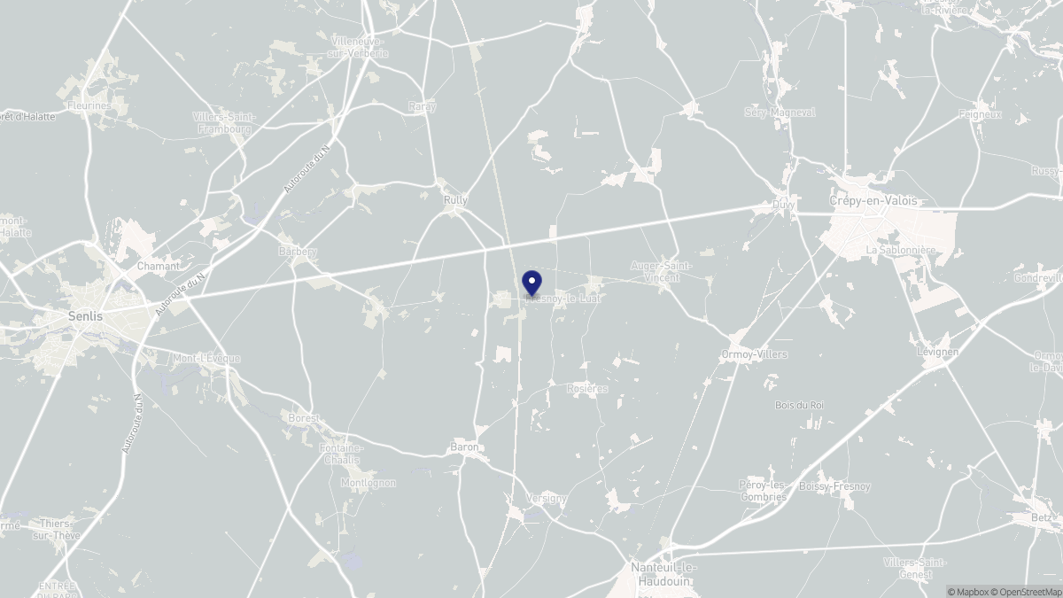 Aperçu cartographique de Fresnoy-le-Luat, centré sur la commune
