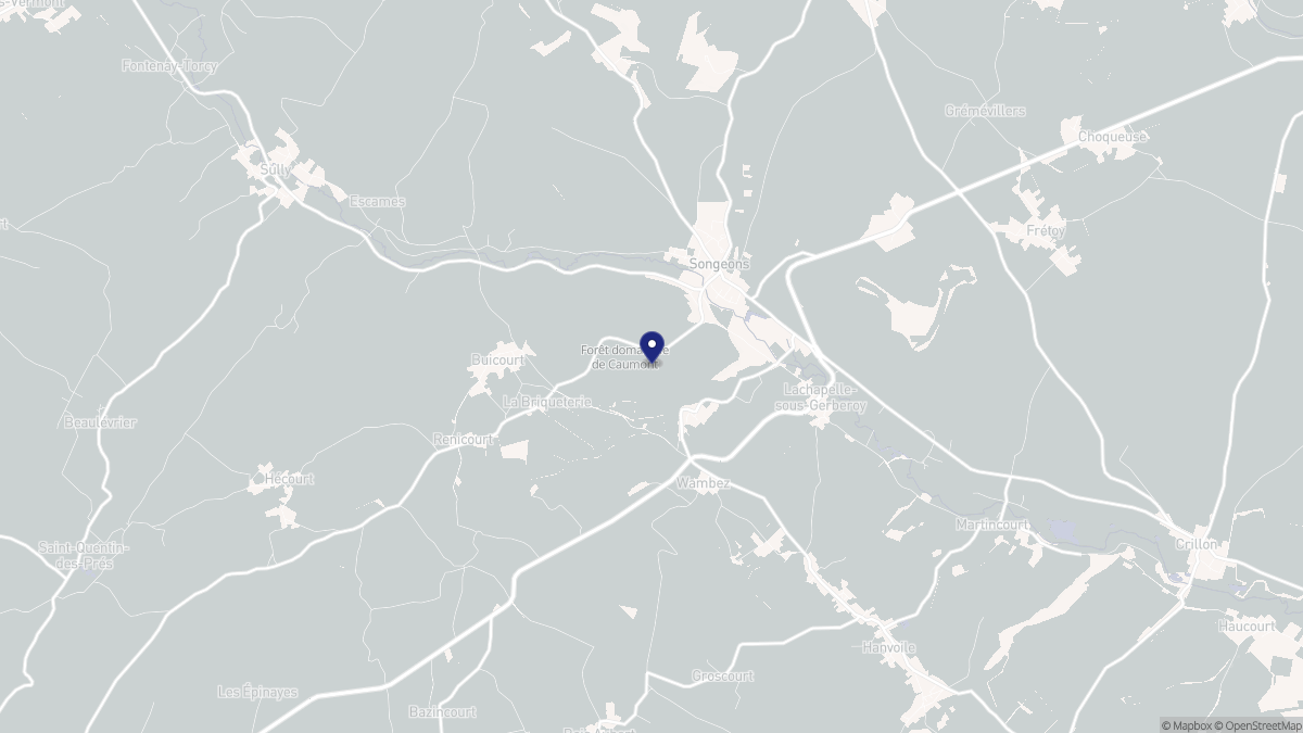 Aperçu cartographique de Gerberoy, centré sur la commune