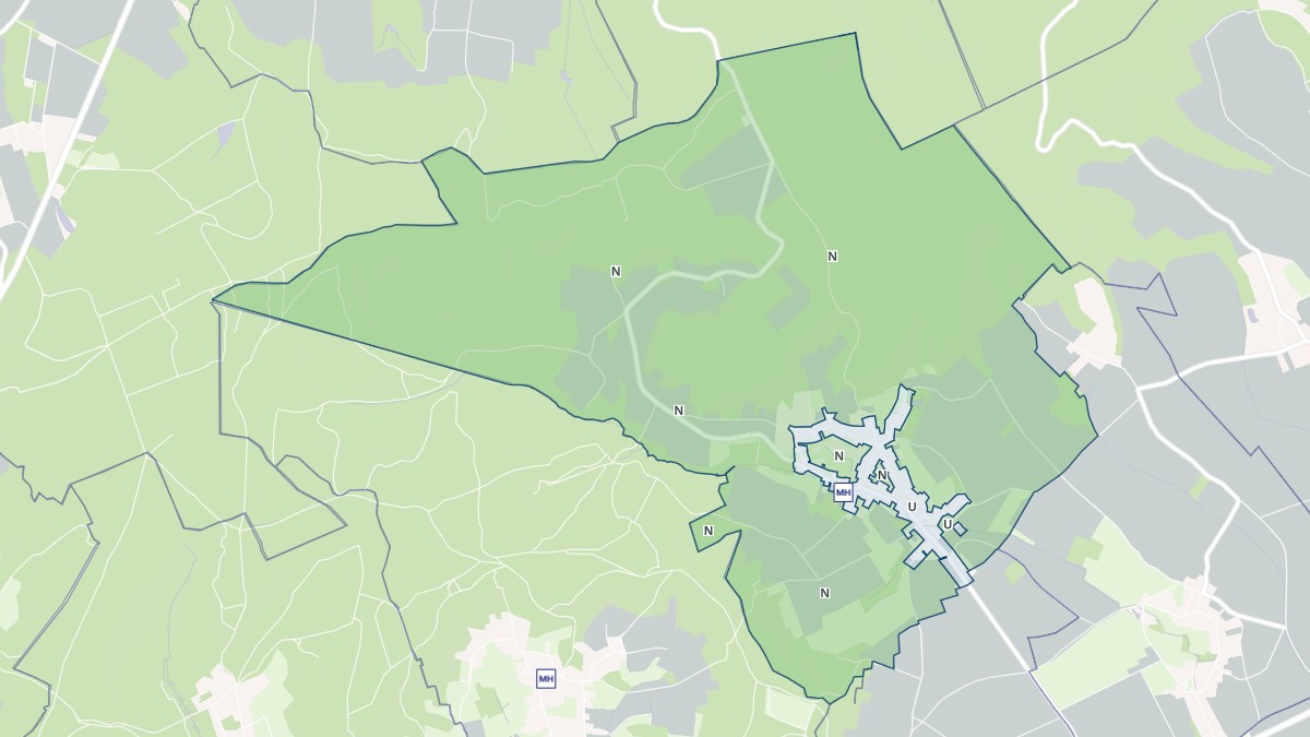 Aperçu cartographique de Grandrû, centré sur la commune