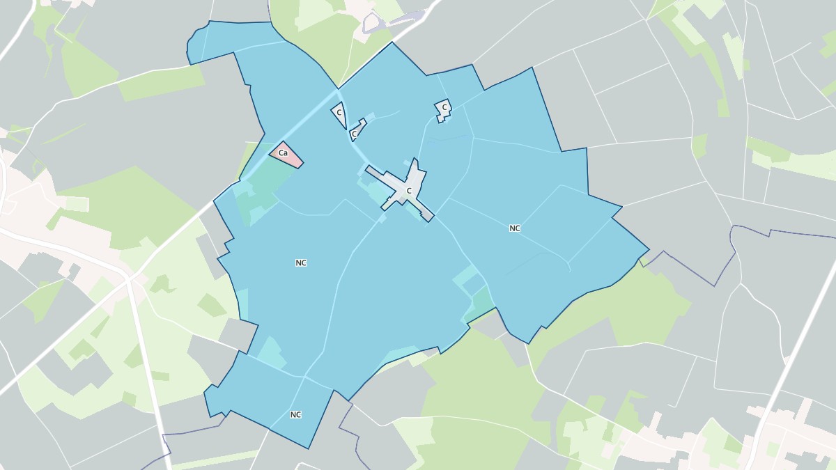 Aperçu cartographique de Hainvillers, centré sur la commune