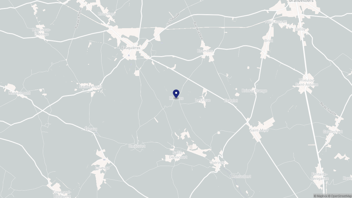 Aperçu cartographique de Hautbos, centré sur la commune
