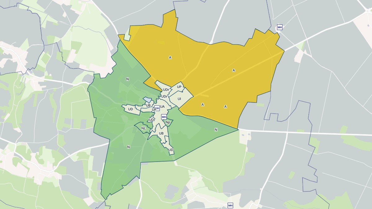 Aperçu cartographique de Hénonville, centré sur la commune