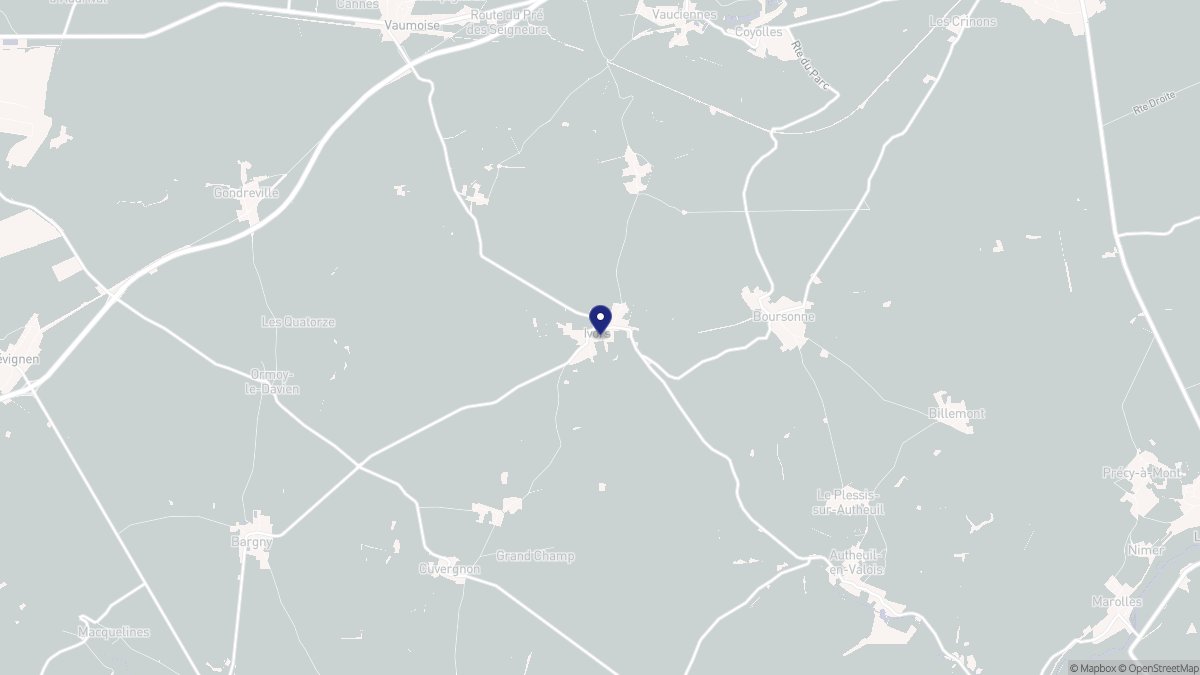 Aperçu cartographique de Ivors, centré sur la commune