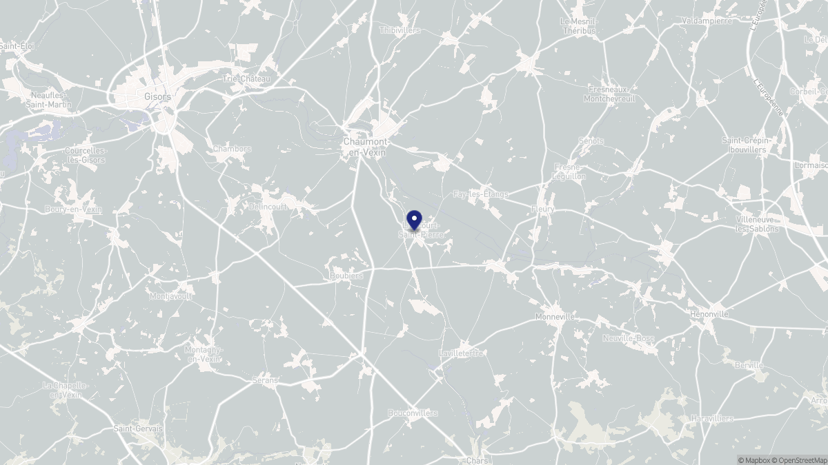 Aperçu cartographique de Liancourt-Saint-Pierre, centré sur la commune