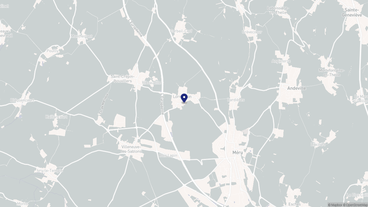 Aperçu cartographique de Lormaison, centré sur la commune