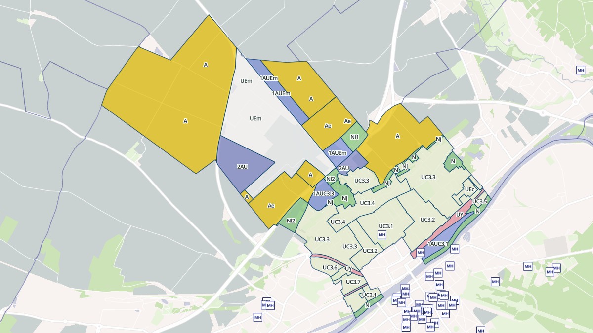 Aperçu cartographique de Margny-lès-Compiègne, centré sur la commune