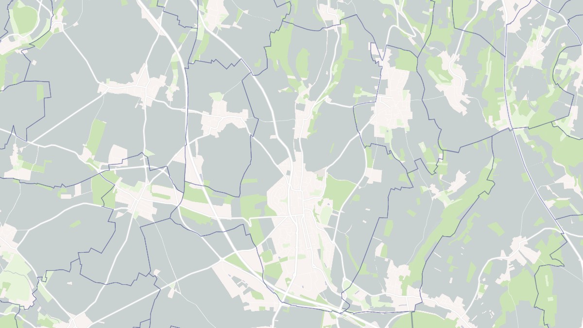 Aperçu cartographique de Méru, centré sur la commune