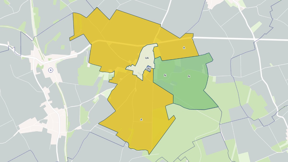 Aperçu cartographique de Le Mesnil-Saint-Firmin, centré sur la commune
