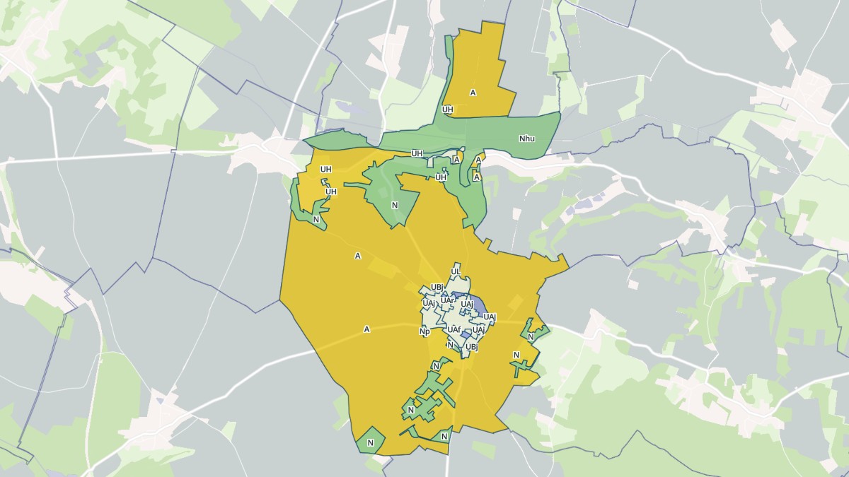 Aperçu cartographique de Monneville, centré sur la commune