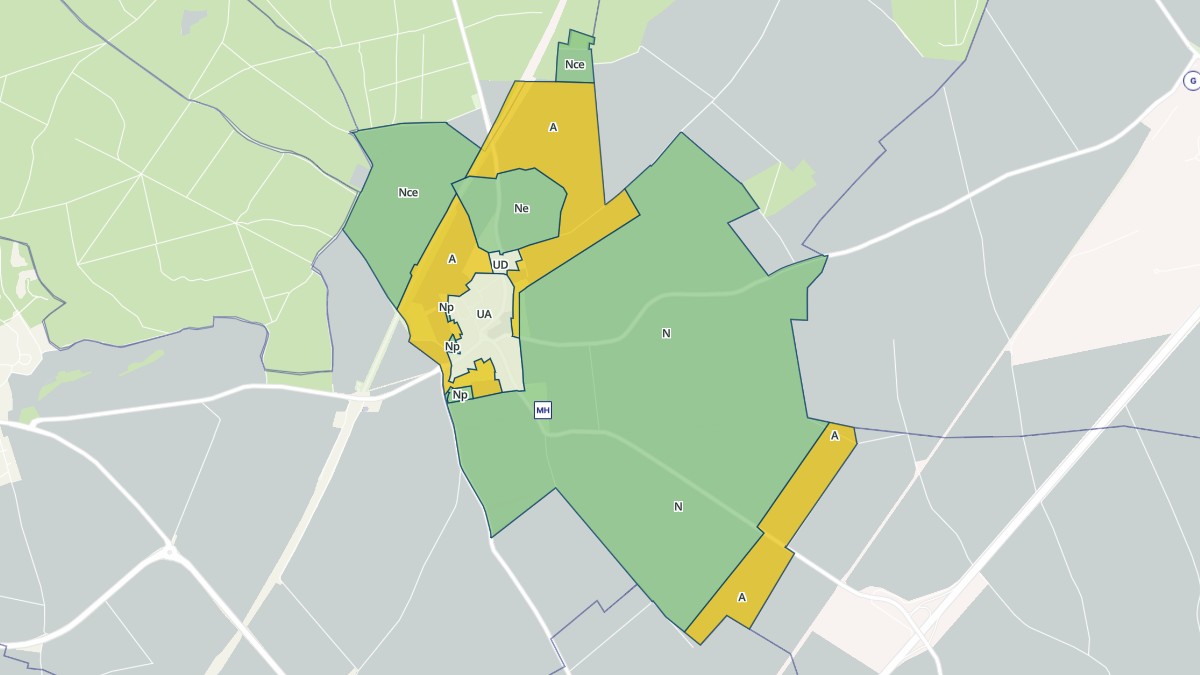 Aperçu cartographique de Montagny-Sainte-Félicité, centré sur la commune