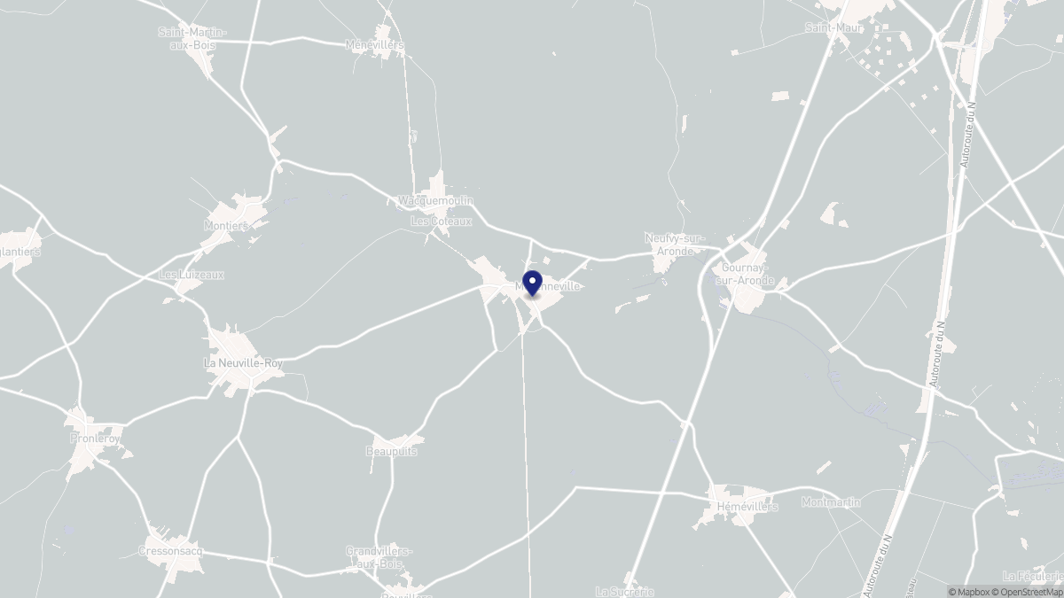 Aperçu cartographique de Moyenneville, centré sur la commune