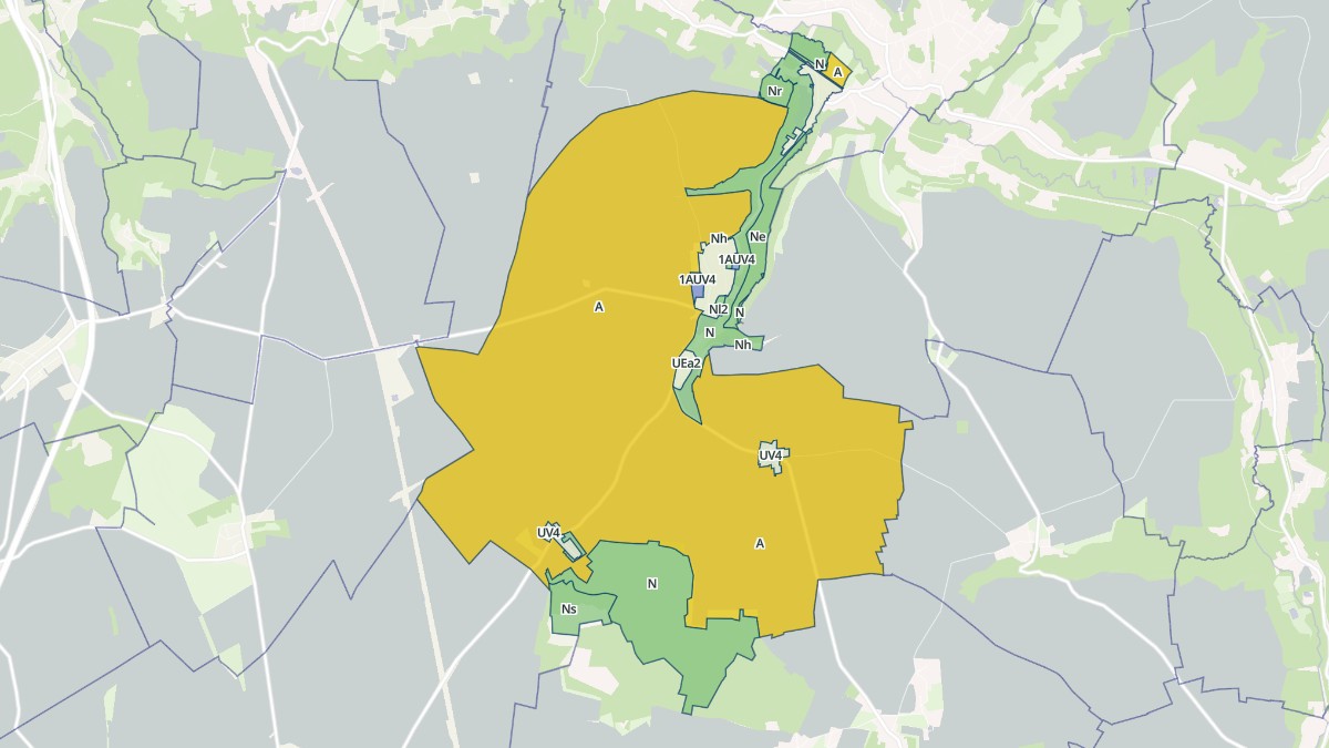 Aperçu cartographique de Néry, centré sur la commune