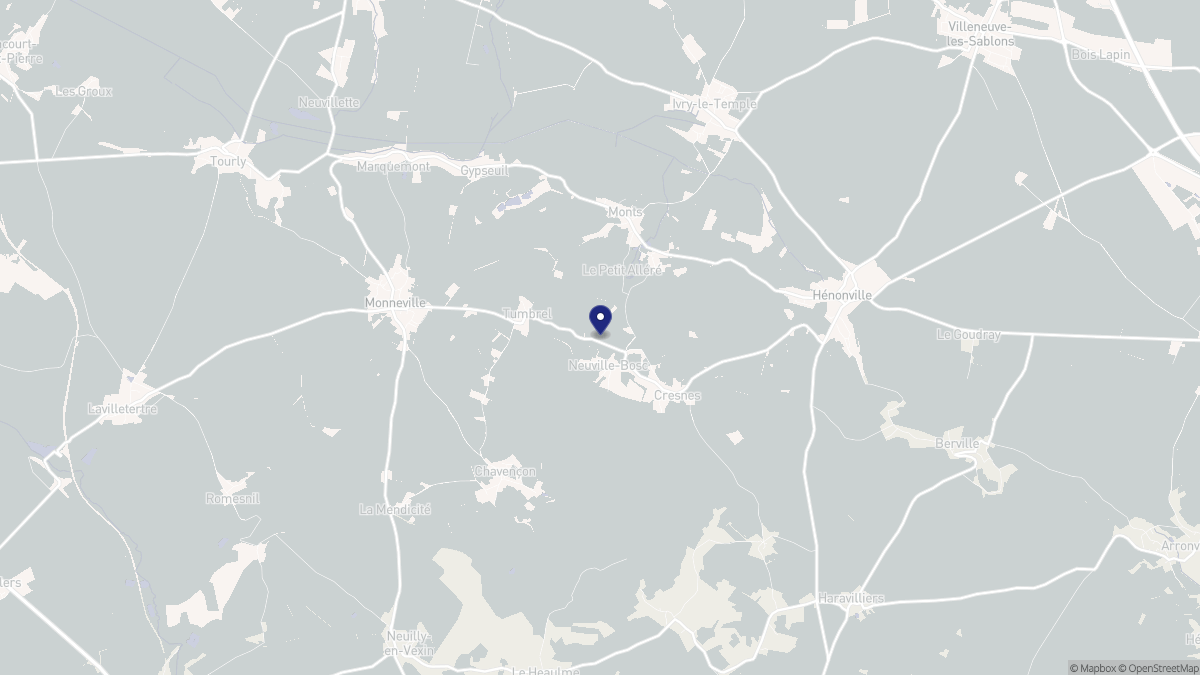 Aperçu cartographique de Neuville-Bosc, centré sur la commune