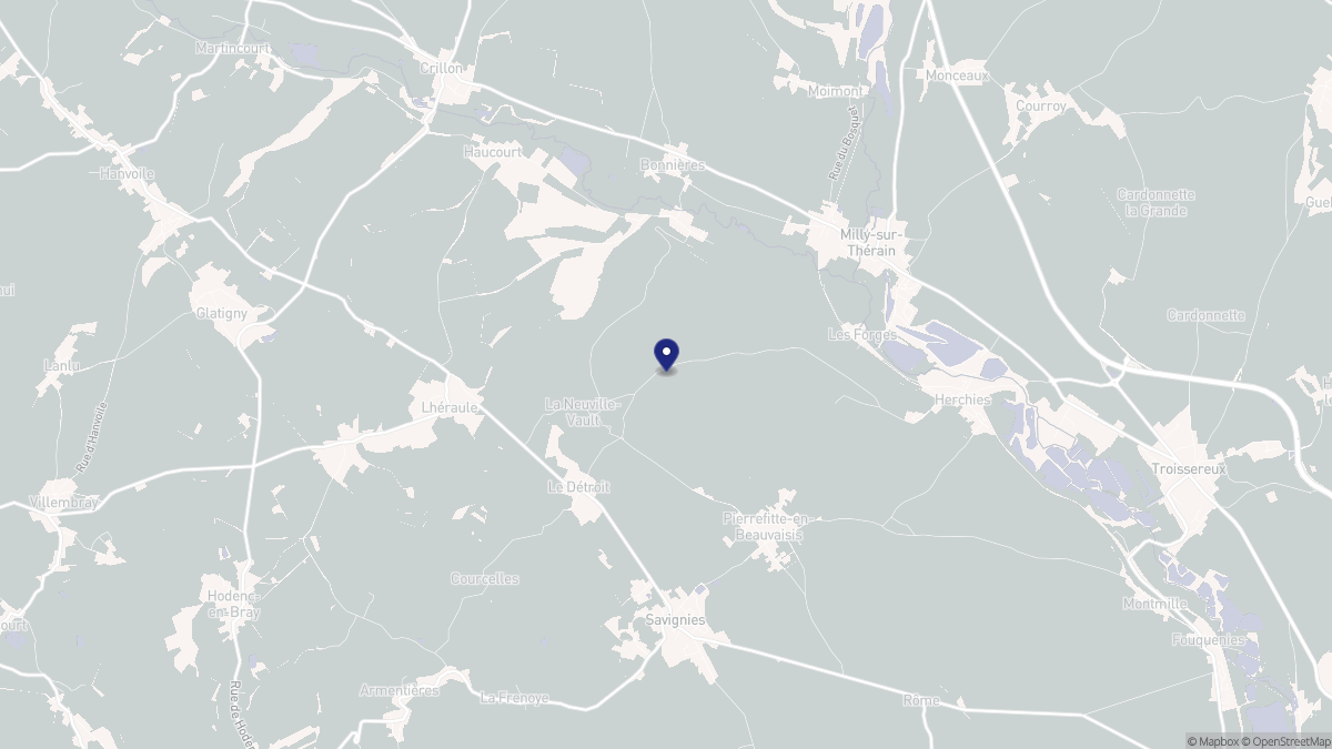 Aperçu cartographique de La Neuville-Vault, centré sur la commune