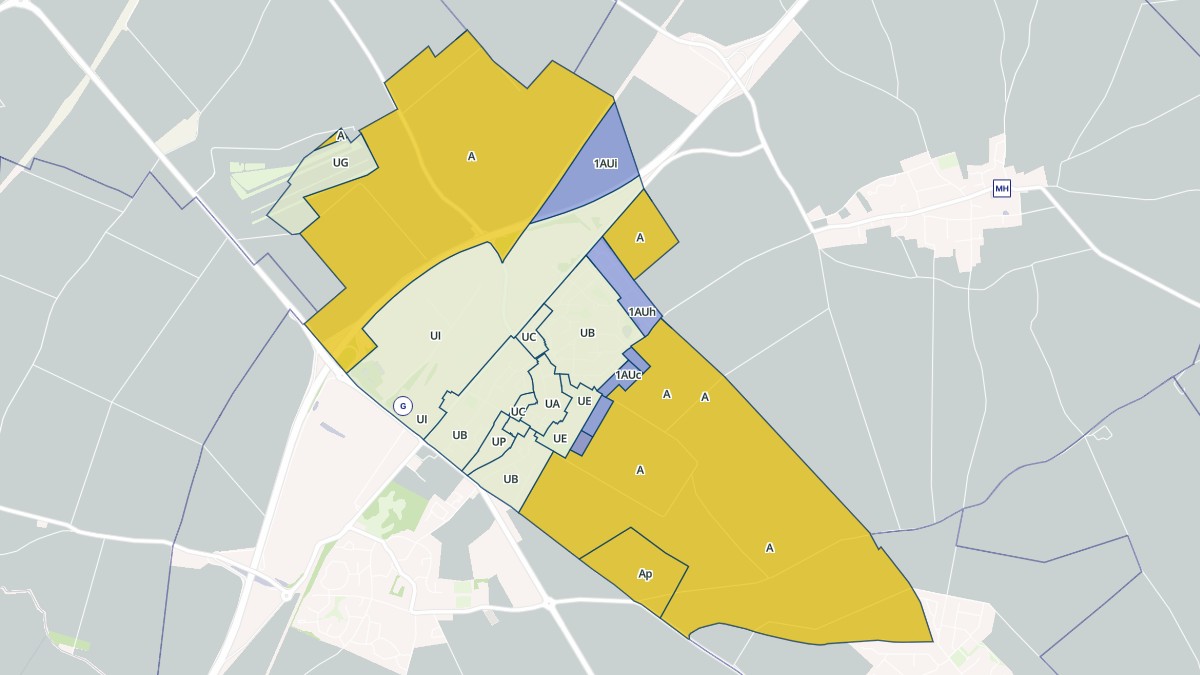 Aperçu cartographique de Le Plessis-Belleville, centré sur la commune