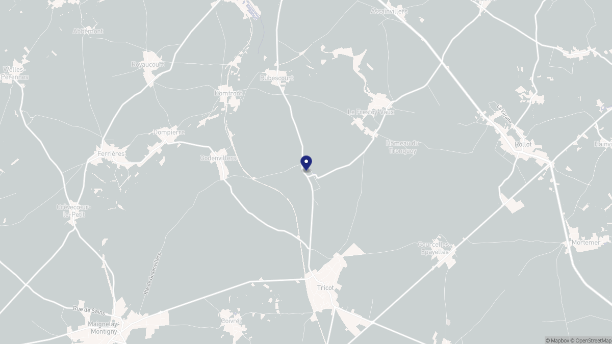 Aperçu cartographique de Le Ployron, centré sur la commune