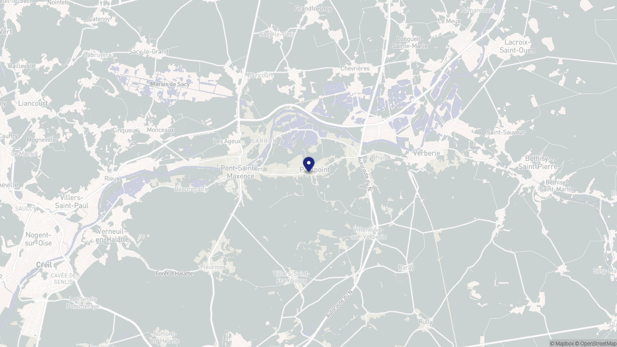 Aperçu cartographique de Pontpoint, centré sur la commune