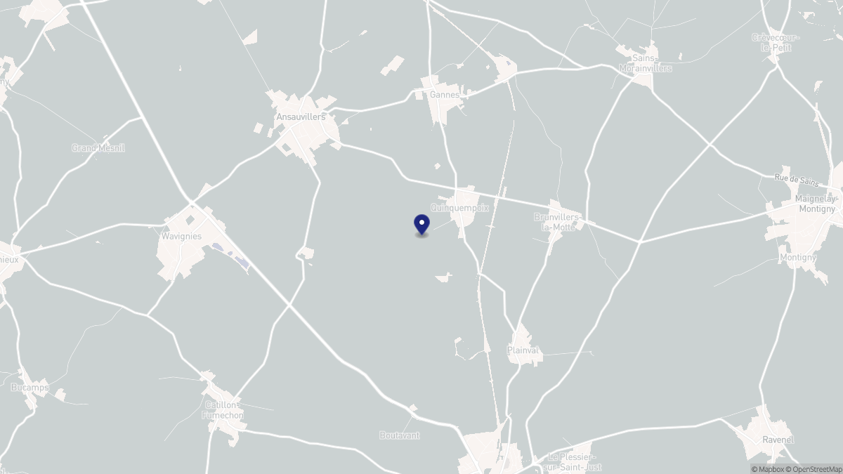 Aperçu cartographique de Quinquempoix, centré sur la commune