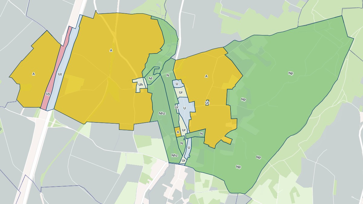 Aperçu cartographique de Ricquebourg, centré sur la commune