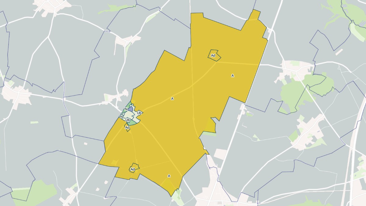 Aperçu cartographique de Rouvillers, centré sur la commune
