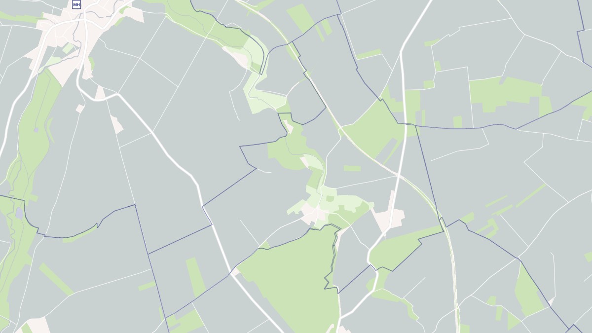 Aperçu cartographique de Rouvroy-les-Merles, centré sur la commune
