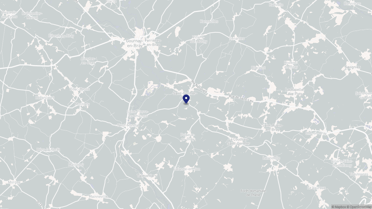 Aperçu cartographique de Saint-Germer-de-Fly, centré sur la commune