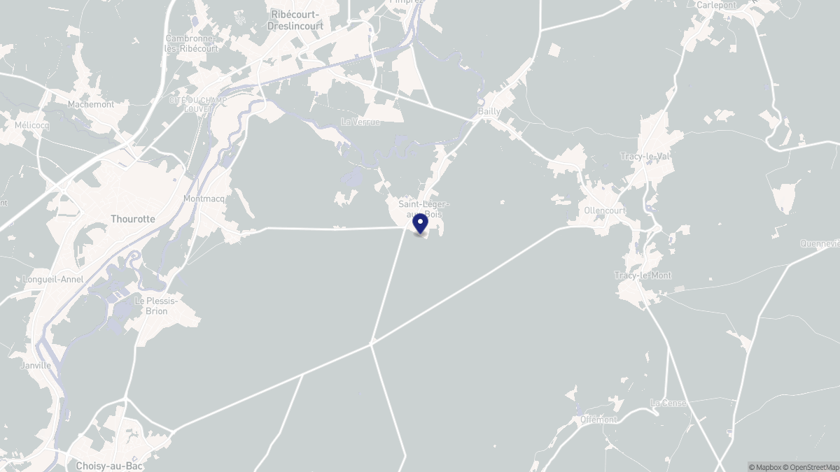 Aperçu cartographique de Saint-Léger-aux-Bois, centré sur la commune