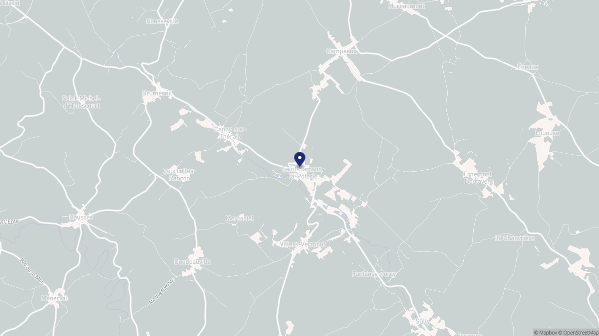 Aperçu cartographique de Saint-Samson-la-Poterie, centré sur la commune