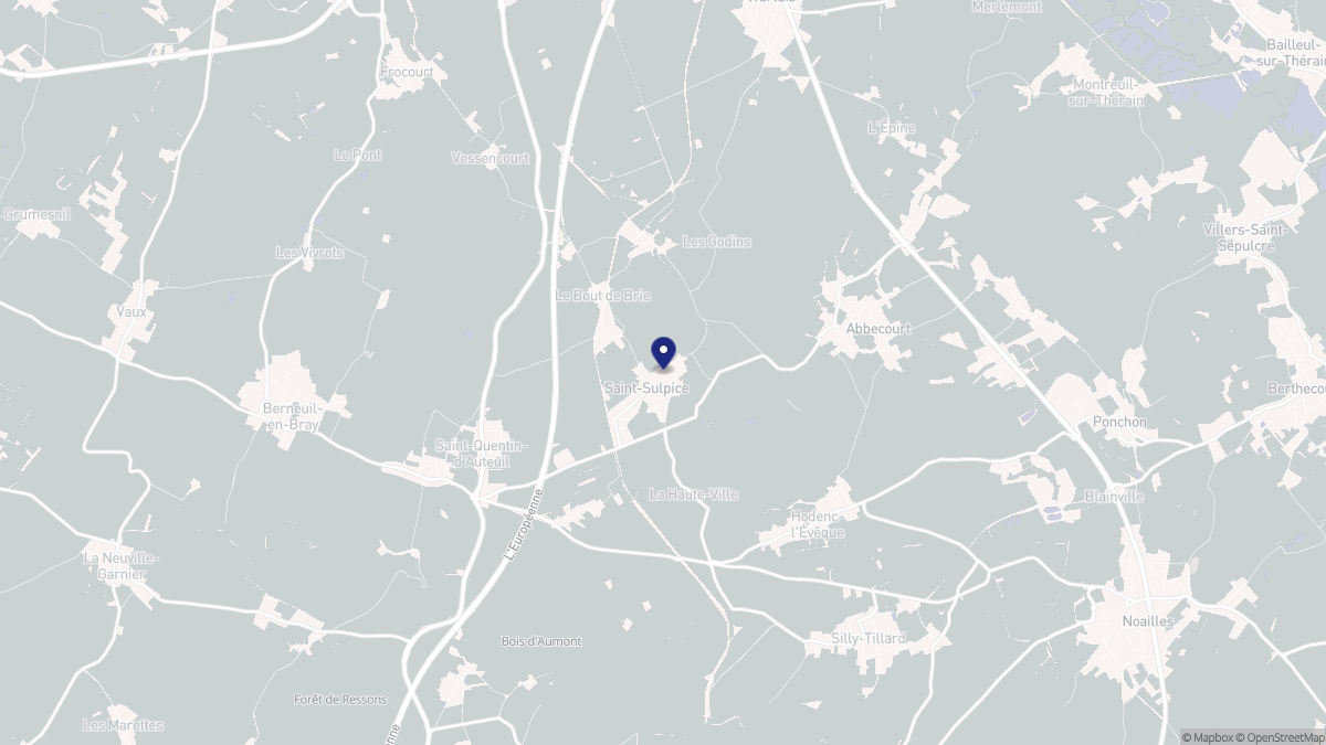 Aperçu cartographique de Saint-Sulpice, centré sur la commune