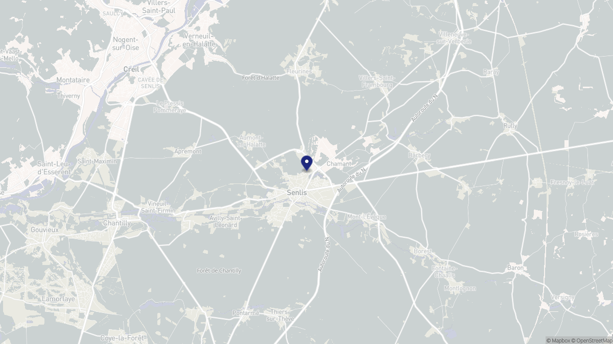 Aperçu cartographique de Senlis, centré sur la commune