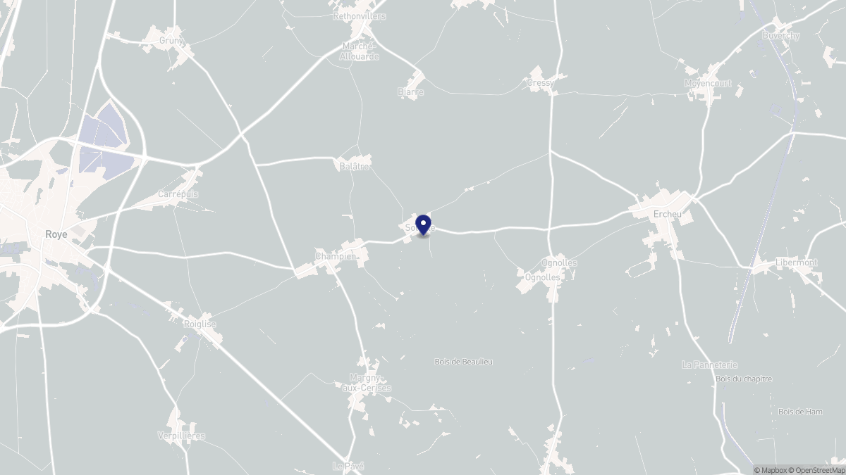 Aperçu cartographique de Solente, centré sur la commune