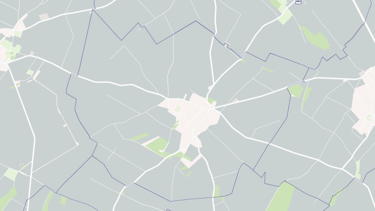 Aperçu cartographique de Thieux, centré sur la commune