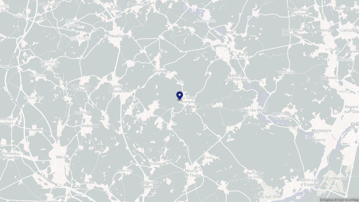 Aperçu cartographique de Ully-Saint-Georges, centré sur la commune