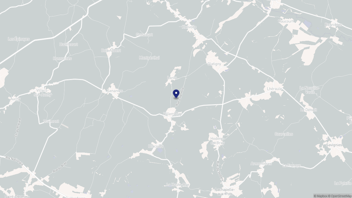 Aperçu cartographique de Villembray, centré sur la commune