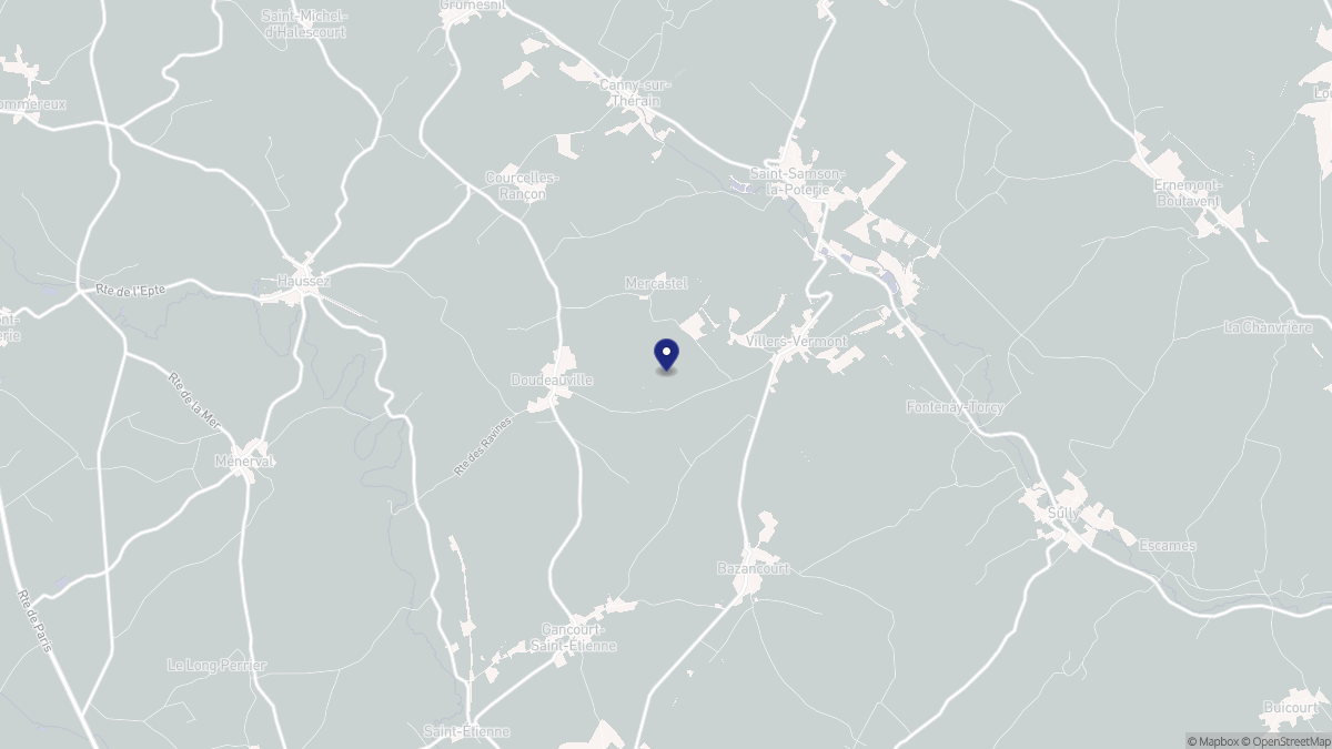 Aperçu cartographique de Villers-Vermont, centré sur la commune