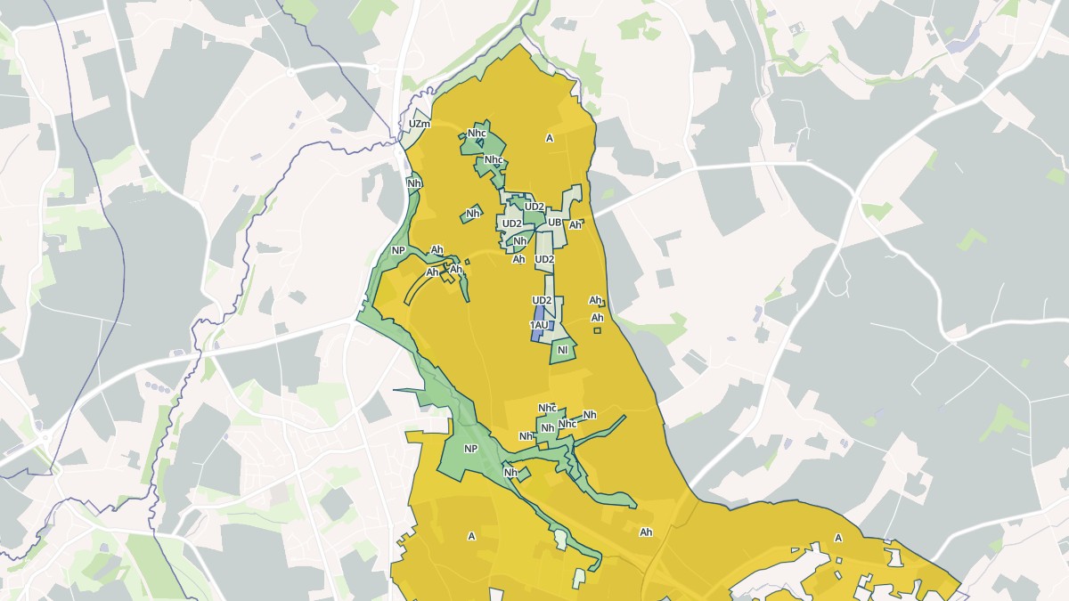 Aperçu cartographique de Aubusson, centré sur la commune