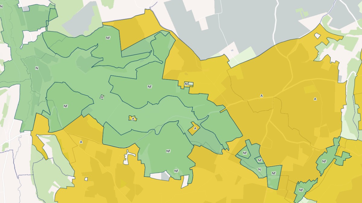 Aperçu cartographique de Avernes-Saint-Gourgon, centré sur la commune