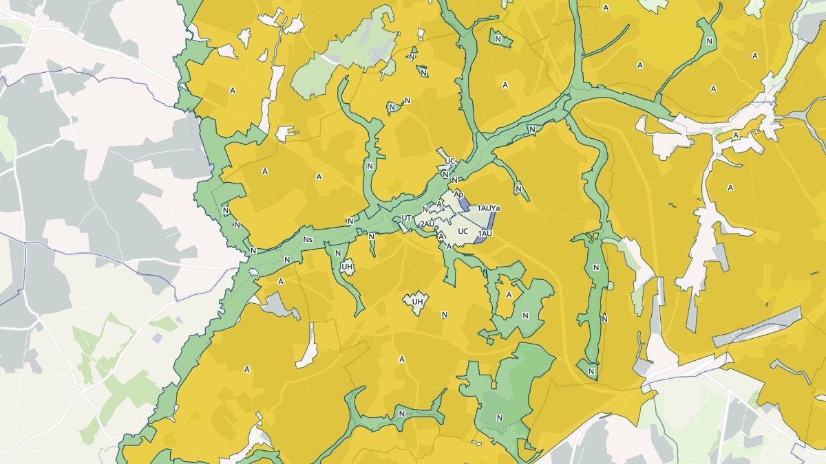 Aperçu cartographique de Bazoches-sur-Hoëne, centré sur la commune