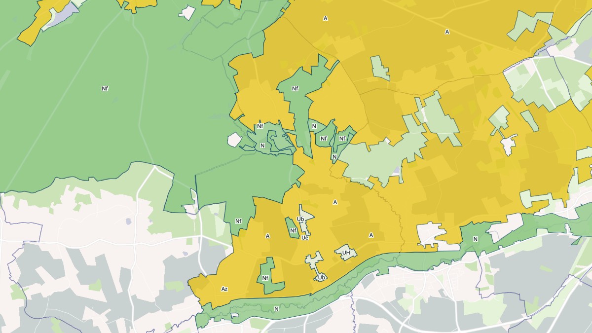 Aperçu cartographique de Beaufai, centré sur la commune