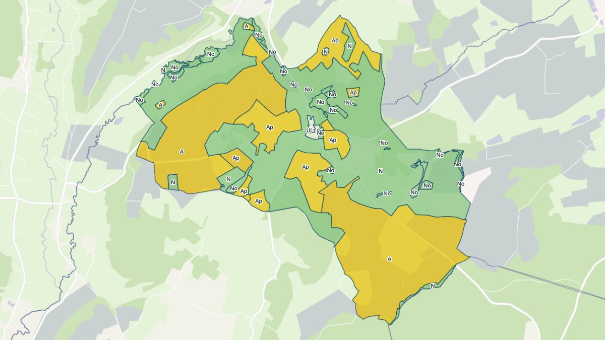 Aperçu cartographique de Bizou, centré sur la commune
