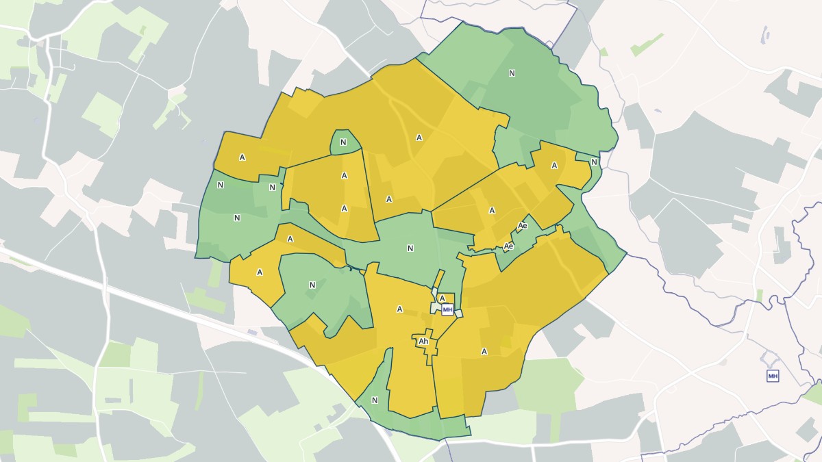 Aperçu cartographique de Boissei-la-Lande, centré sur la commune