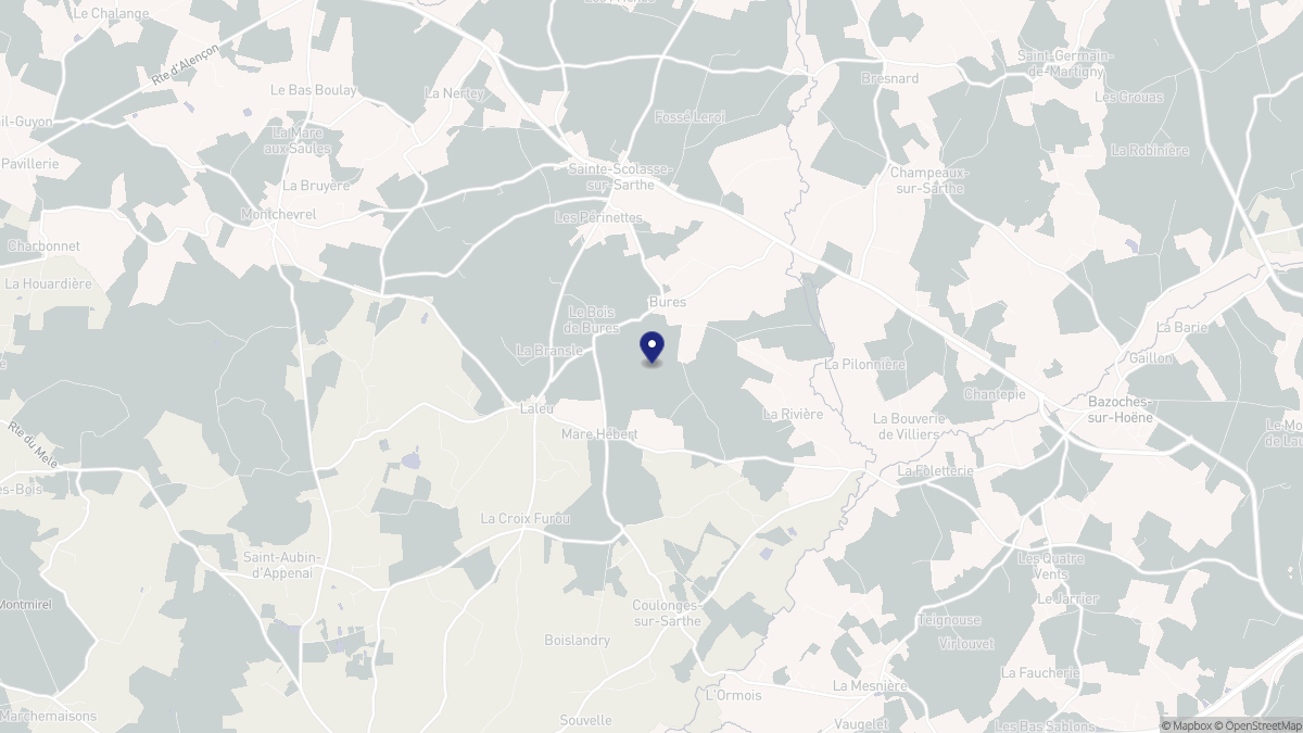 Aperçu cartographique de Bures, centré sur la commune