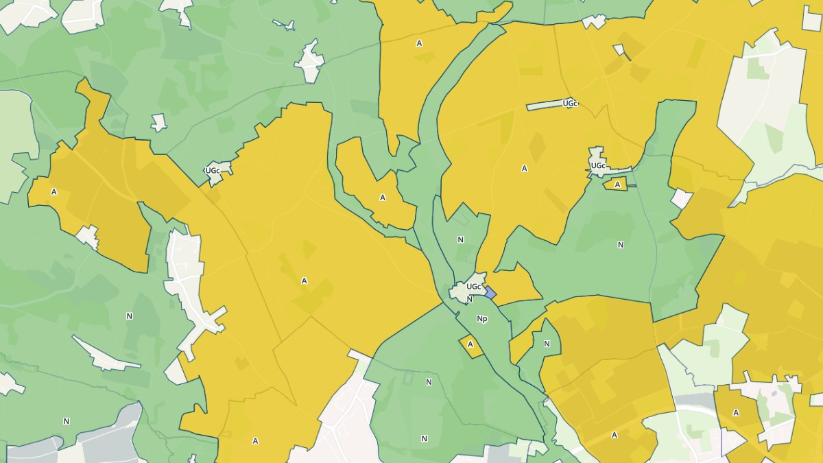 Aperçu cartographique de Colombiers, centré sur la commune